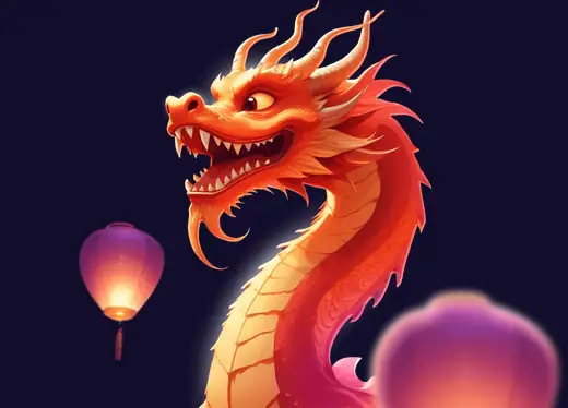 Dragon illustrant la collection asiatique